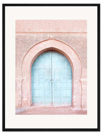 Gerahmter Kunstdruck Türkisfarbene Tür