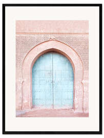 Gerahmter Kunstdruck Türkisfarbene Tür