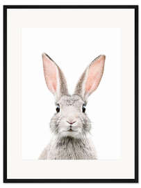Gerahmter Kunstdruck Hasenporträt