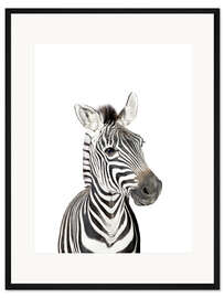 Gerahmter Kunstdruck Babyzebra