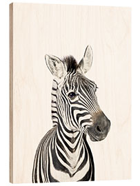 Wood print  Baby Zebra - Sisi And Seb