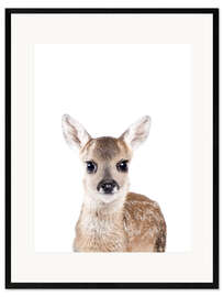 Ingelijste kunstdruk Baby Deer