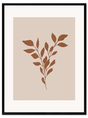 Stampa artistica con cornice Ramo su sfondo beige