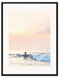 Kehystetty taidepainatus Surfer in the Sunset