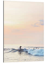 Magnettafel Surfer im Sonnenuntergang