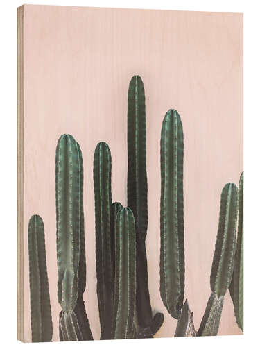 Wood print Mexican Cactus