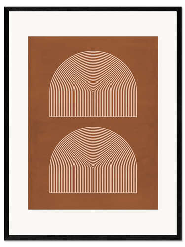 Stampa artistica con cornice Archi color terracotta