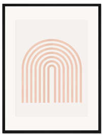 Gerahmter Kunstdruck Pfirsich-Regenbogen