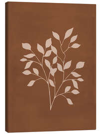 Canvas print Branch on Brown Background