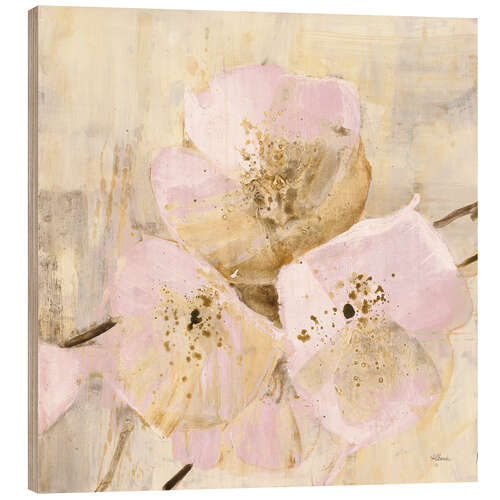 Wood print Elegance III, pink