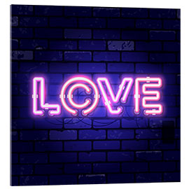 Acrylglasbild Love - Neonschild - TAlex