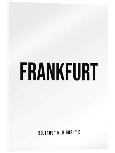 Acrylic print Coordinates - Frankfurt am Main