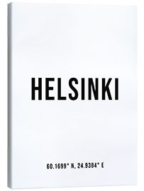 Canvas print Coordinates - Helsinki