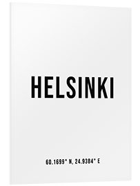 Foam board print Coordinates - Helsinki