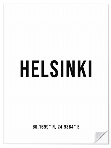 Wall sticker Coordinates - Helsinki