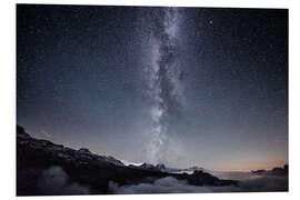 Foam board print Night over the Legler mountain hut