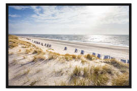 Gerahmter Kunstdruck Strandkörbe am Sylter Strand
