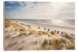 Trätavla Beach chairs on Sylt beach