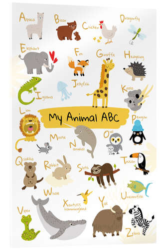 Obraz na szkle akrylowym My animal ABC II (English)