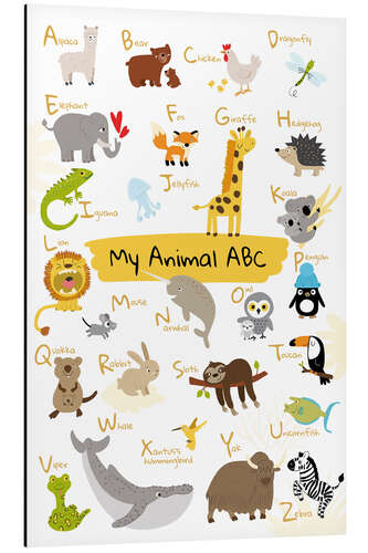 Quadro em alumínio Meu animal ABC II (inglês)