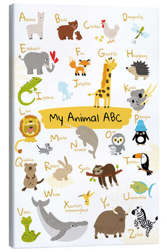 Canvas print My animal ABC II (English)