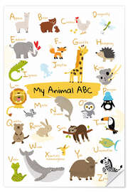 Wall sticker My animal ABC II (English)