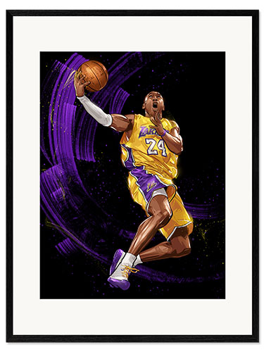 Inramat konsttryck Kobe Bryant