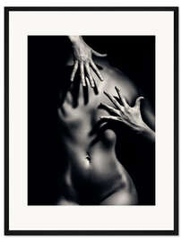 Gerahmter Kunstdruck Hände weg