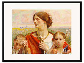 Gerahmter Kunstdruck Tafel Heimat eines Triptychons