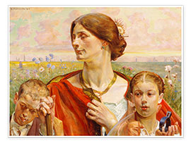 Wandbild  Tafel Heimat eines Triptychons - Jacek Malczewski
