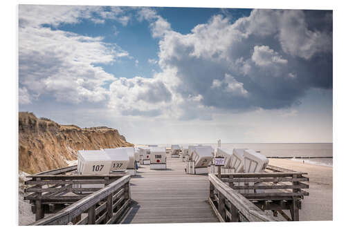 PVC-tavla Beach chairs on the west beach of Sylt