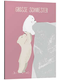 Magnettafel Große Schwester, Eisbär