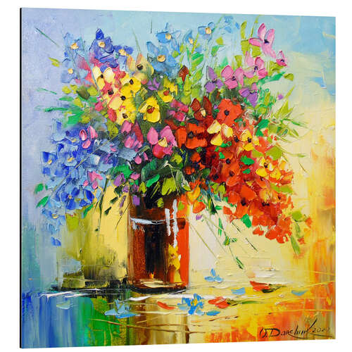 Tableau en aluminium Un bouquet de fleurs sauvages