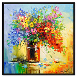 Gerahmter Kunstdruck Ein Strauß wilder Blumen