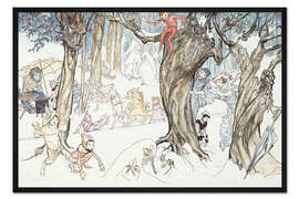 Gerahmter Kunstdruck Winterspaß