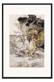 Gerahmter Kunstdruck Alice und die Scheinschildkröte