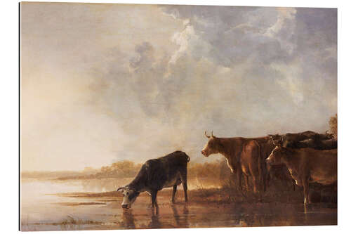 Galleritryk River landscape with cows