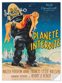 Selvklebende plakat Forbidden Planet (French)