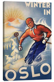 Leinwandbild  Winter in Oslo - Vintage Ski Collection
