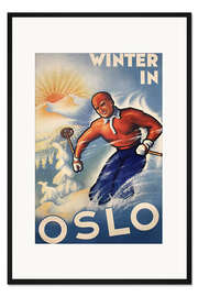 Gerahmter Kunstdruck Winter in Oslo