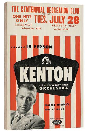 Wood print Stan Kenton and his orchestra