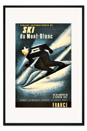 Gerahmter Kunstdruck Ski du Mont-Blanc