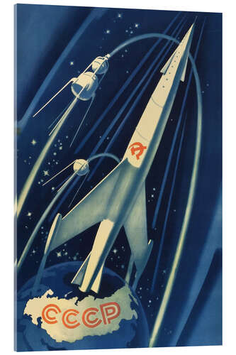 Obraz na szkle akrylowym Soviet space poster