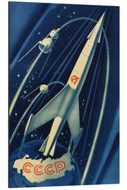 Magnettafel Sowjetisches Weltraum-Plakat