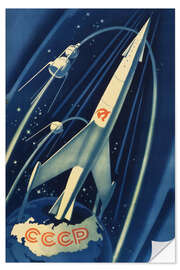 Naklejka na ścianę Soviet space poster