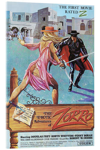 Akryylilasitaulu The erotic adventures of Zorro