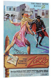 Foam board print The erotic adventures of Zorro