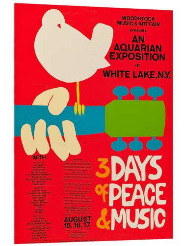 Foam board print Woodstock Festival