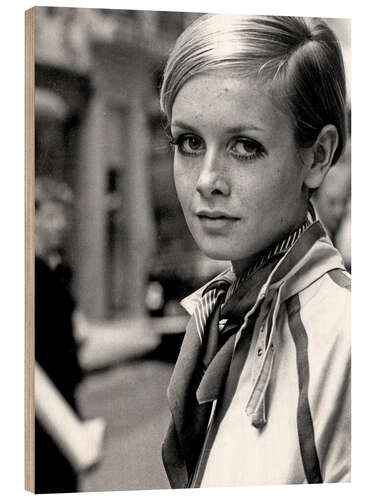 Wood print Twiggy in London