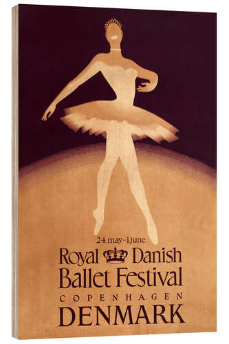 Tableau en bois Royal Danish Ballet Festival